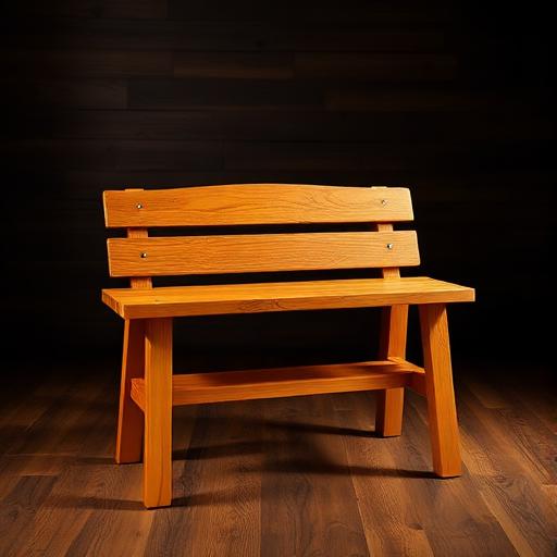 Banco artesanal de madeira maciça