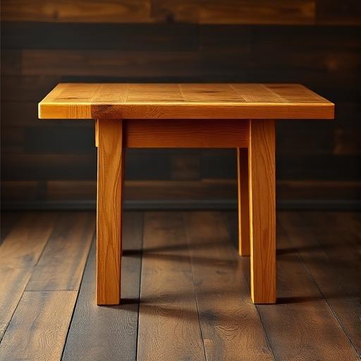 Mesa artesanal de madeira maciça